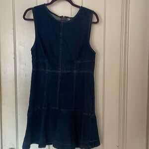 Free People Dark Blue Denim Mini Dress